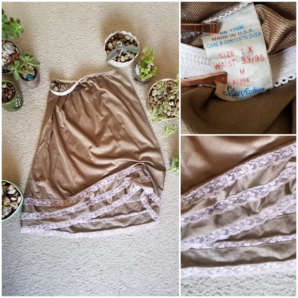🔴SOLD🔴 Vintage hand dyed half slip - Picture 4 of 5